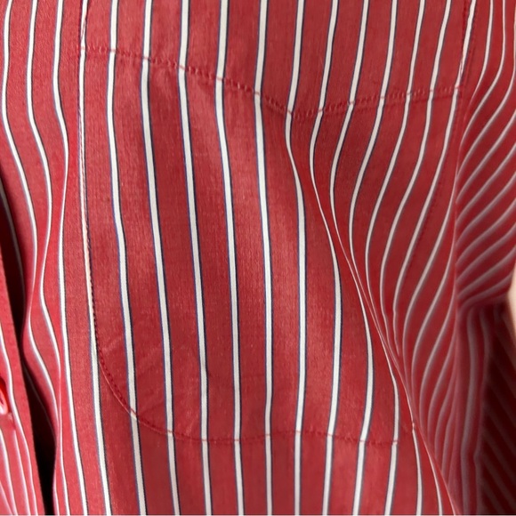 VTG Faconnable Red Striped Button Down Shirt - Picture 5 of 10